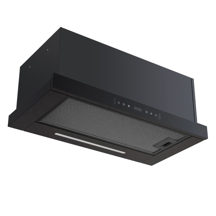 Refurbished electriQ eiQ60CANTABL 60cm Telescopic Cooker Hood with Auto Opening Black