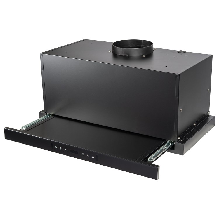 Refurbished electriQ eiQ60CANTABL 60cm Telescopic Cooker Hood with Auto Opening Black