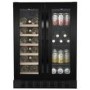 Refurbished electriQ eiQ60DDWINEBG Freestanding 34 Bottle Dual Zone Wine and Drinks Cooler Black Glass