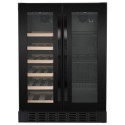 A1/eiQ60DDWINEBG Refurbished electriQ eiQ60DDWINEBG Dual Zone Wine and Drinks Cooler Black Glass