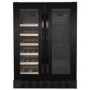 Refurbished electriQ eiQ60DDWINEBG Dual Zone Wine and Drinks Cooler Black Glass