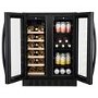 Refurbished electriQ eiQ60DDWINEBG Freestanding 34 Bottle Dual Zone Wine and Drinks Cooler Black Glass