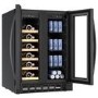 Refurbished electriQ eiQ60DDWINEBG Freestanding 34 Bottle Dual Zone Wine and Drinks Cooler Black Glass