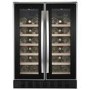 Refurbished electriQ eiQ60DDWINESS Freestanding 34 Bottle Dual Zone Wine Cooler Stainless Steel