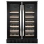 Refurbished electriQ eiQ60DDWINESS Freestanding 34 Bottle Dual Zone Wine Cooler Stainless Steel