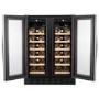Refurbished electriQ eiQ60DDWINESS Freestanding 34 Bottle Dual Zone Wine Cooler Stainless Steel
