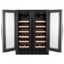 Refurbished electriQ eiQ60DDWINESS Freestanding 34 Bottle Dual Zone Wine Cooler Stainless Steel