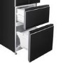 Refurbished electriQ eiQ60FDFF Freestanding 320 Litre Frost Free American Fridge Freezer Black Glass