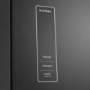 Refurbished electriQ eiQ60FDFF Freestanding 320 Litre Frost Free American Fridge Freezer Black Glass