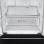 Refurbished electriQ eiQ60FDFF Freestanding 320 Litre Frost Free American Fridge Freezer Black Glass