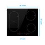 electriQ 60cm 4 Zone Induction Hob with Bridge Zone