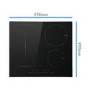 GRADE A2 - electriQ 60cm Four Zone Induction Hob with Bridge Zone