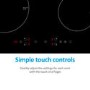 electriQ 60cm 4 Zone 13amp Plug In Induction Hob