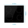 Refurbished electriQ eiQ60INDTP 60cm 4 Zone Touch Control Induction Hob