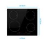 electriQ 60cm 4 Zone 13amp Plug In Induction Hob
