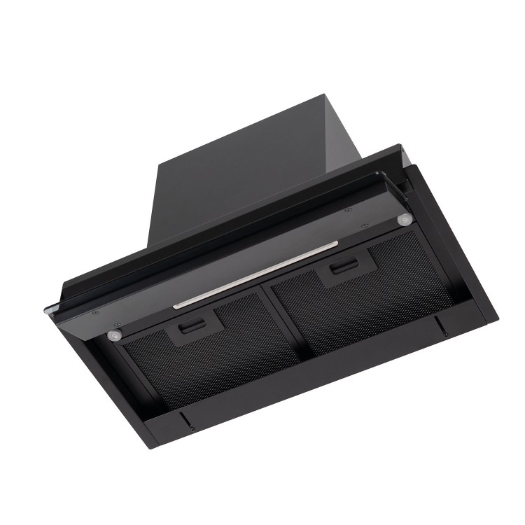 Refurbished electriQ eiQ60INTOUCHBL 60cm Integrated Cooker Hood with Gesture Control Black