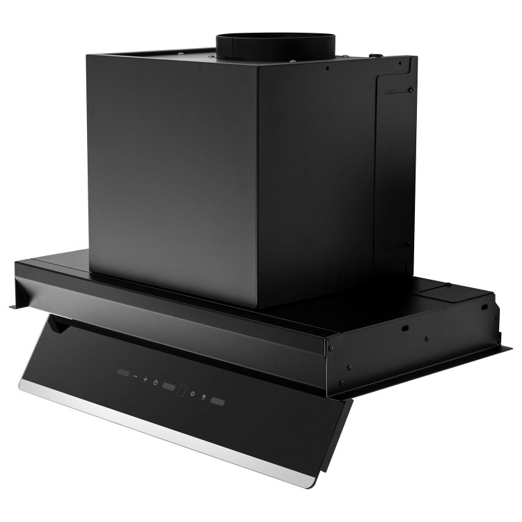 Refurbished electriQ eiQ60INTOUCHBL 60cm Integrated Cooker Hood with Gesture Control Black