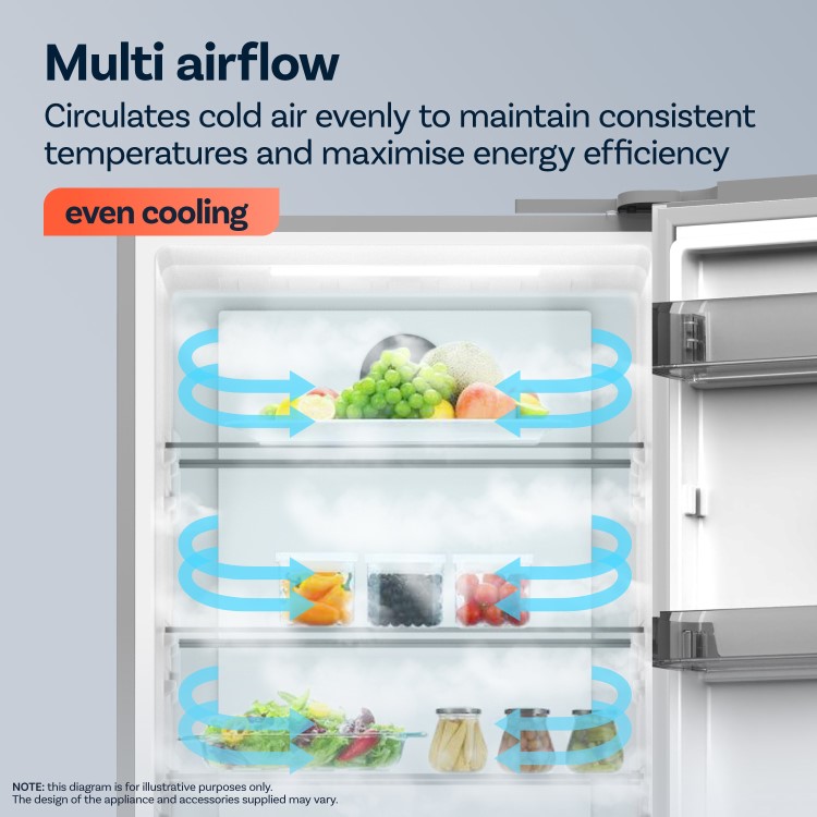 GRADE A1 - electriQ 401 Litre 60/40 Freestanding Fridge Freezer – Stainless Steel