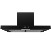 electriQ 60cm Slimline Button Control Chimney Hood - Black