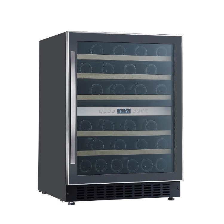 Refurbished electriQ eiQ60WINESS Freestanding 46 Bottle Full Range Dual Zone Wine Cooler Stainless Steel