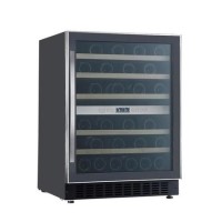 Refurbished electriQ eiQ60WINESS Freestanding 46 Bottle Full Range Dual Zone Wine Cooler Stainless Steel