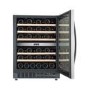 Refurbished electriQ eiQ60WINESS Freestanding 46 Bottle Full Range Dual Zone Wine Cooler Stainless Steel