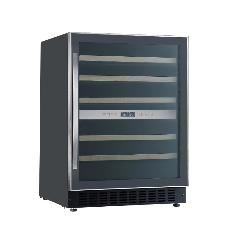 Refurbished electriQ eiQ60WINESS Freestanding 46 Bottle Full Range Dual Zone Wine Cooler Stainless Steel