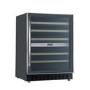 Refurbished electriQ eiQ60WINESS Freestanding 46 Bottle Full Range Dual Zone Wine Cooler Stainless Steel