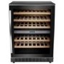 Refurbished electriQ eiQ60WINESS 46 Bottle Full Range Dual Zone Wine Cooler Stainless Steel