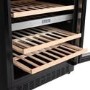 Refurbished electriQ eiQ60WINESS 46 Bottle Full Range Dual Zone Wine Cooler Stainless Steel