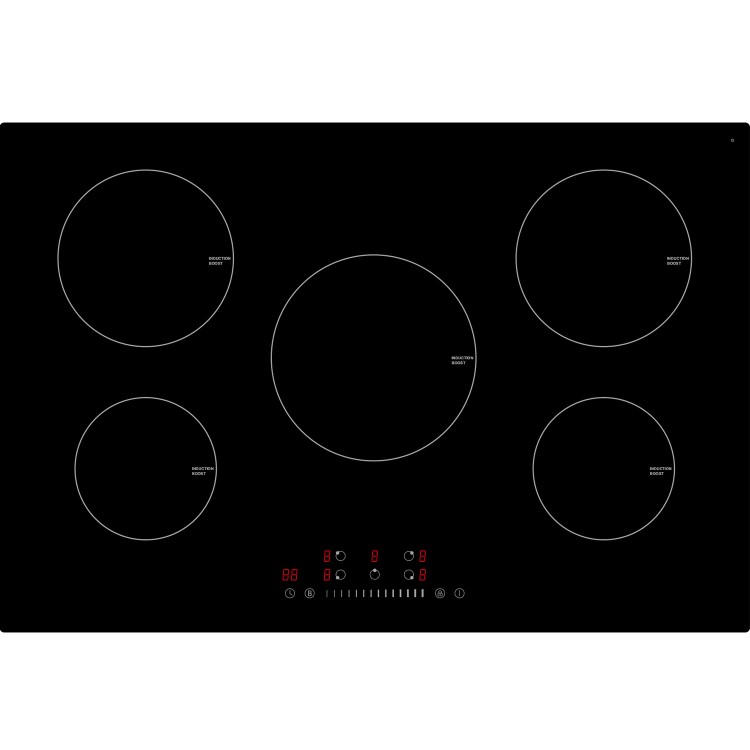 Refurbished electriQ eiQ77IND 77cm 5 Zone Induction Hob Black