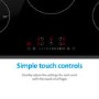 Refurbished electriQ eiQ77IND 77cm 5 Zone Induction Hob Black