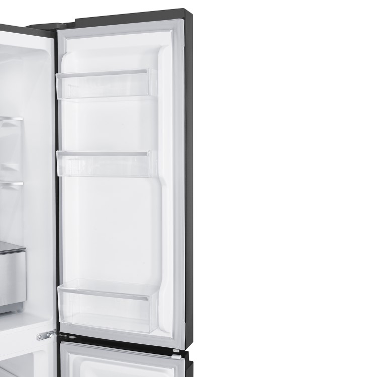 electriQ 466 Litre Four Door American Fridge Freezer - Stainless Steel