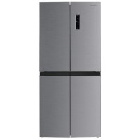 electriQ 466 Litre Four Door American Fridge Freezer - Stainless Steel