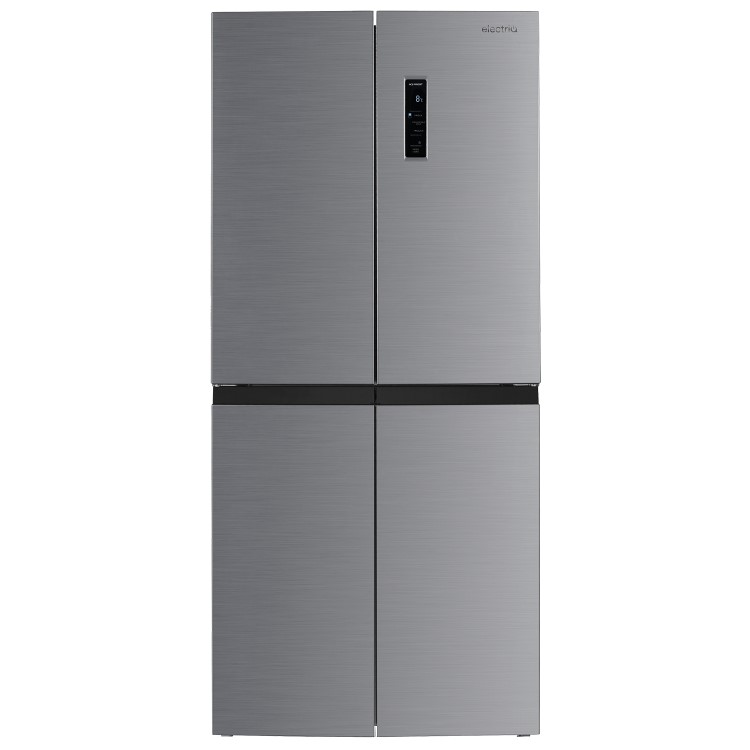 electriQ 466 Litre Four Door American Fridge Freezer - Stainless Steel