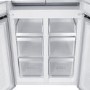 electriQ 466 Litre Four Door American Fridge Freezer - Stainless Steel