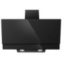 electriQ 80cm Angled Cooker Hood - Black Glass
