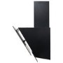 electriQ 80cm Angled Cooker Hood - Black Glass