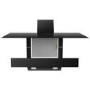 electriQ 80cm Angled Cooker Hood - Black Glass