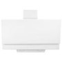 electriQ 80cm Angled Cooker Hood - White Glass