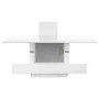 electriQ 80cm Angled Cooker Hood - White Glass 