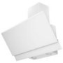 electriQ 80cm Angled Cooker Hood - White Glass 
