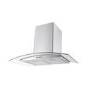 Refurbished electriQ eiQ80CURVSCTM 75cm Curved Glass Chimney Cooker Hood Stainless Steel