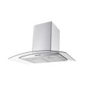 eiQ80CURVSCTM electriQ 80cm Curved Glass Chimney Cooker Hood - Stainless Steel