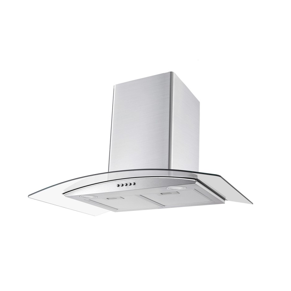 75cm cooker hood black