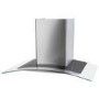 electriQ 75cm Curved Glass Chimney Cooker Hood - Stainless Steel