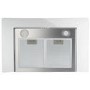electriQ 75cm Curved Glass Chimney Cooker Hood - Stainless Steel