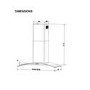 Refurbished electriQ eiQ80CURVSCTM 75cm Curved Glass Chimney Cooker Hood Stainless Steel