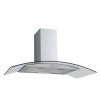 Refurbished electriQ eiQ80CURVSC 80cm Curved Glass Stainless Steel Chimney Cooker Hood