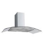 GRADE A1 - electriQ 80cm Curved Glass Stainless Steel Chimney Cooker Hood - 5 Year warranty